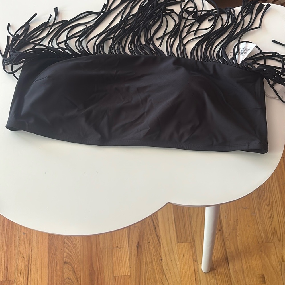 Forever 21 Black Fringe Swimwear Top - Picture 6 of 6